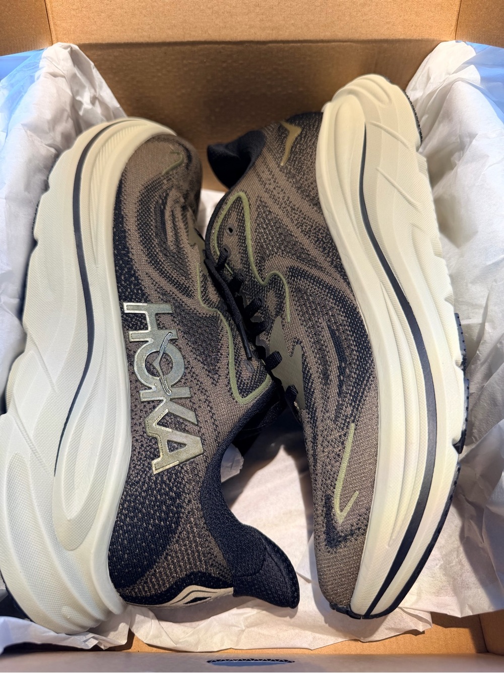 HOKA Clifton 10 Olive/Black Men’s Running Shoes